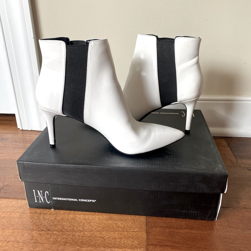 Brand New Bright White booties, size 8M